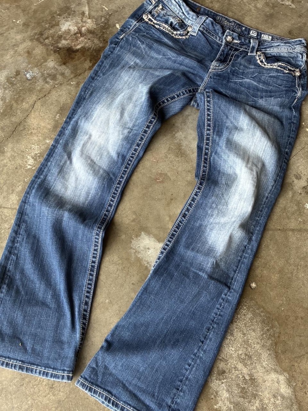 Men's Faded Blue Denim Jeans